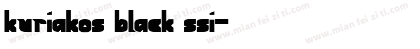 kuriakos black ssi字体转换